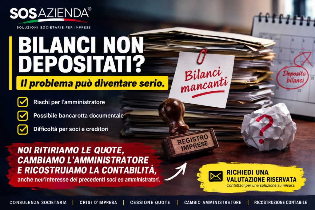 Bilanci non depositati e ricostruzione contabilità società